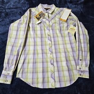 Womens Ariat button up shirt. Pastel colors. Sz small
